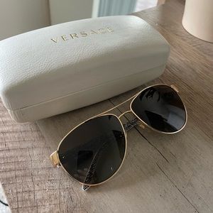 Versace white sunglasses